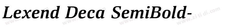 Lexend Deca SemiBold字体转换